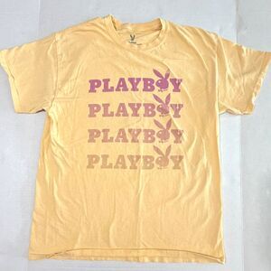 Playboy Ombre Yellow Relaxed T-Shirt, L